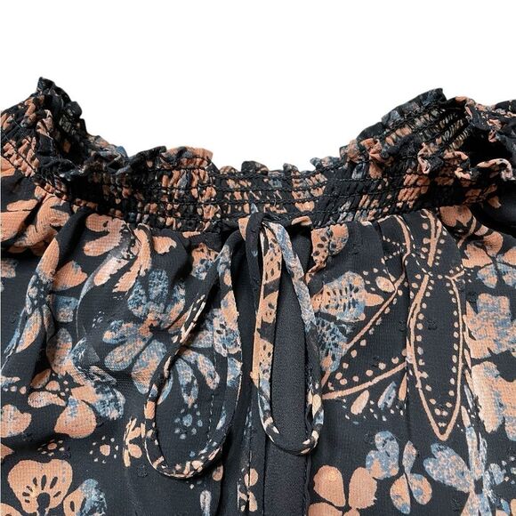 FREE PEOPLE Clarissa Printed Top in Midnight Combo - Picture 6 of 12